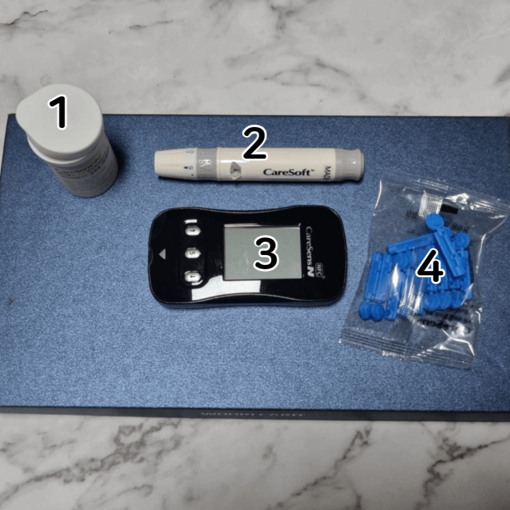 혈당측정기 케어센스 사용법