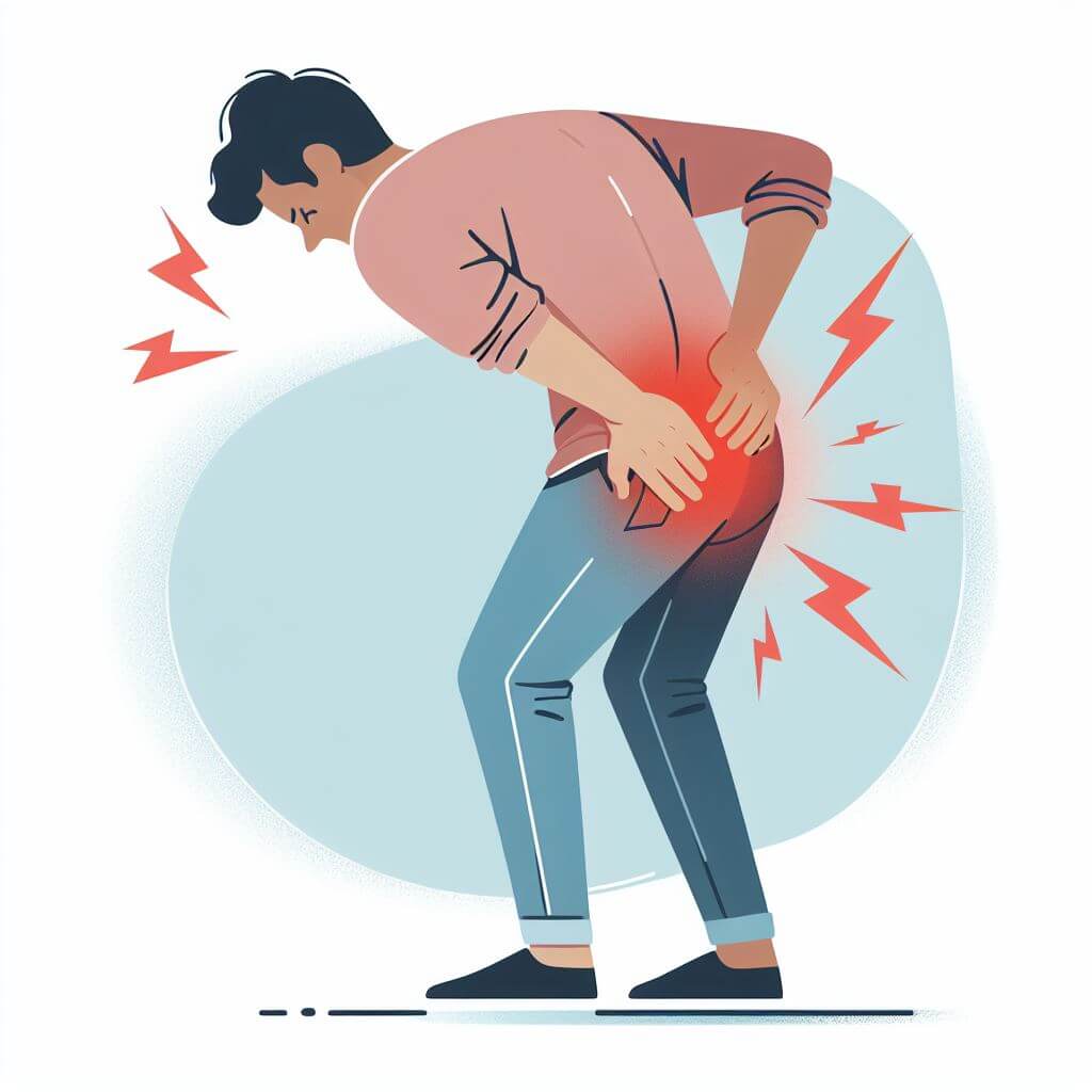 치질 통증 남성 환자