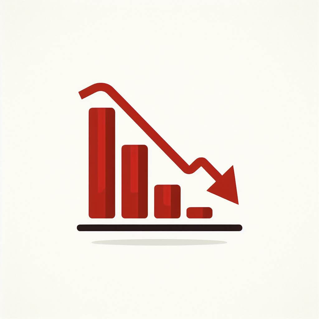 하락하는 그래프, 계단식